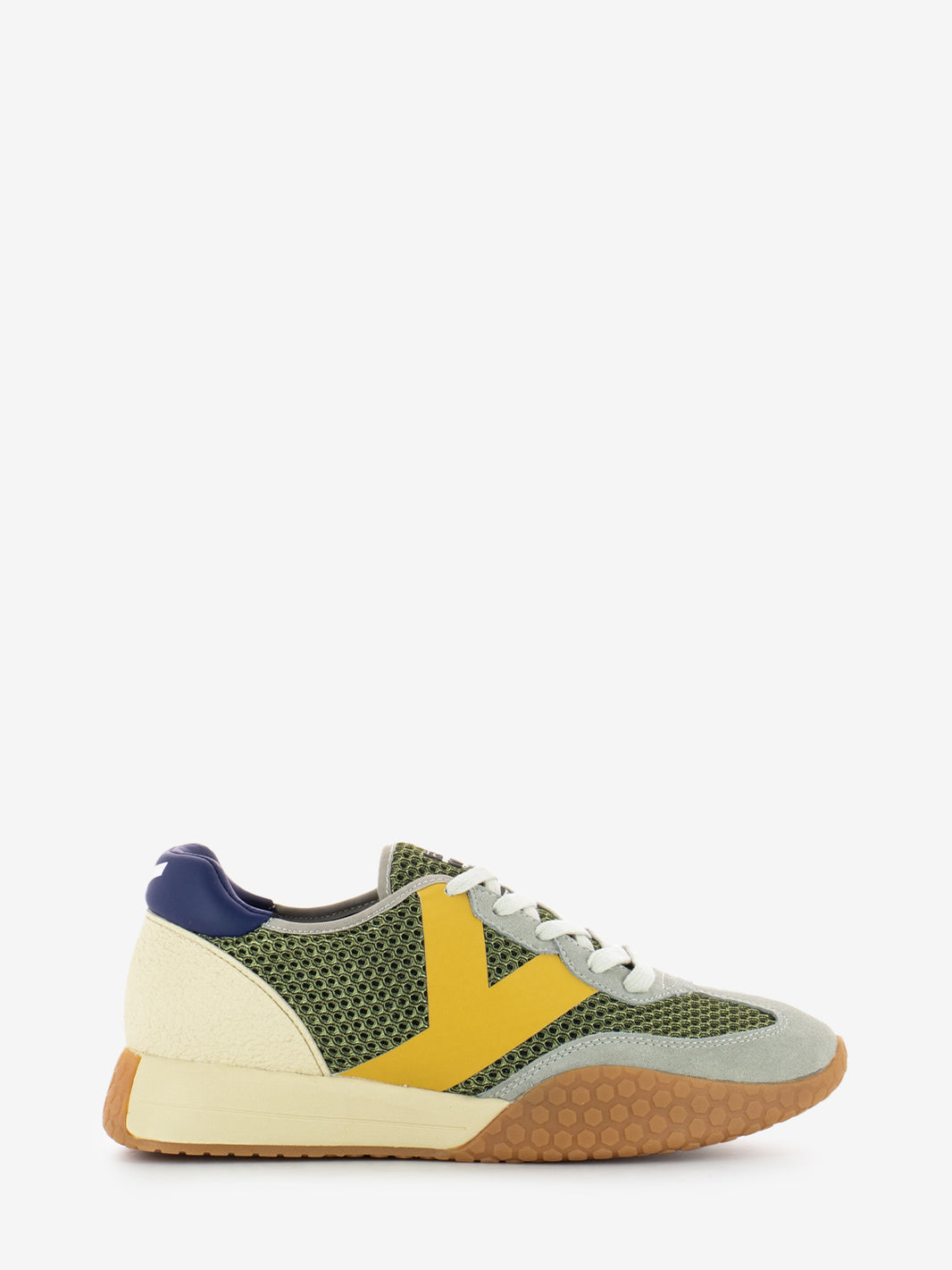 52 KM 9715 taupe / green sneakers