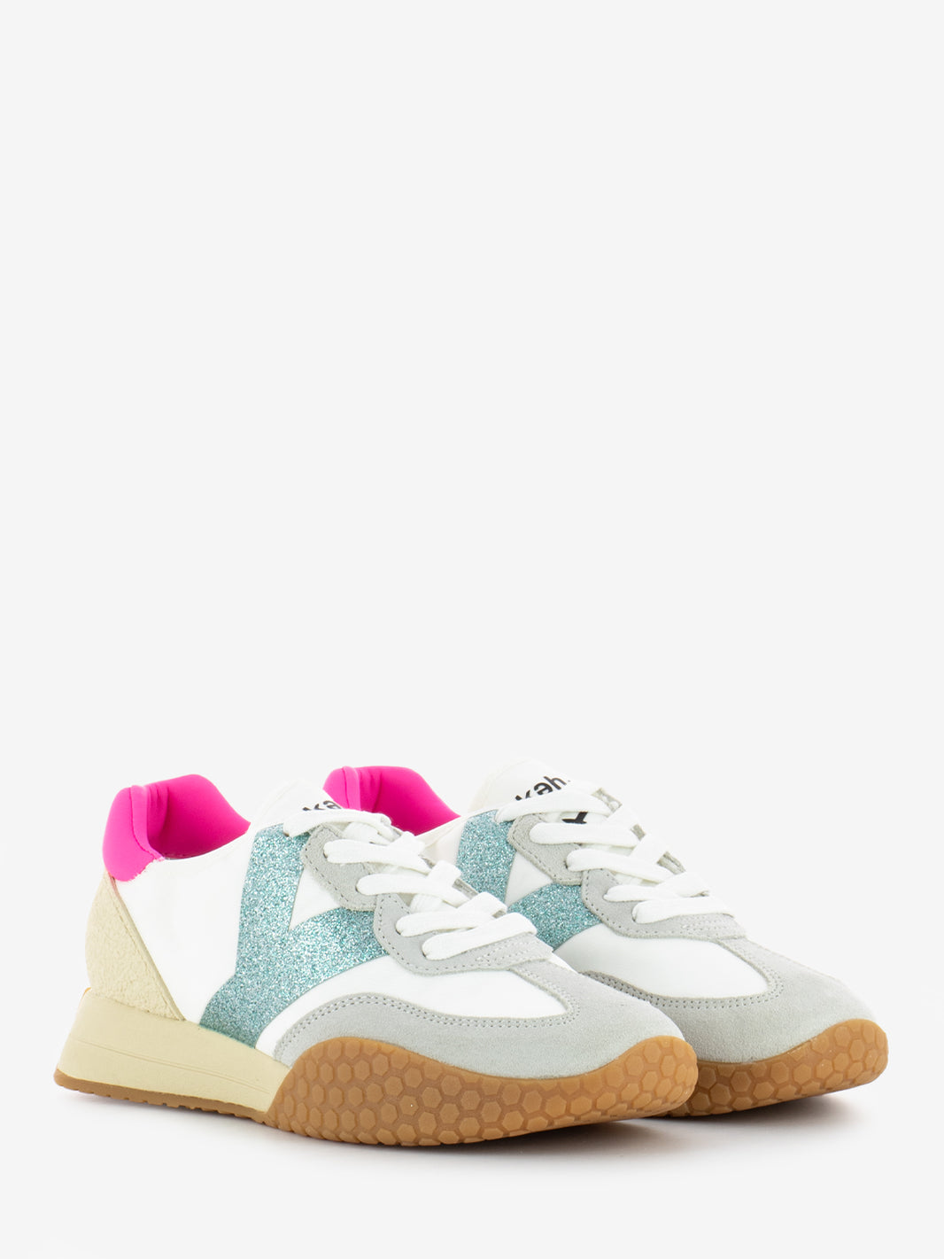 52 KW 9312 white / sky / fuchsia sneakers