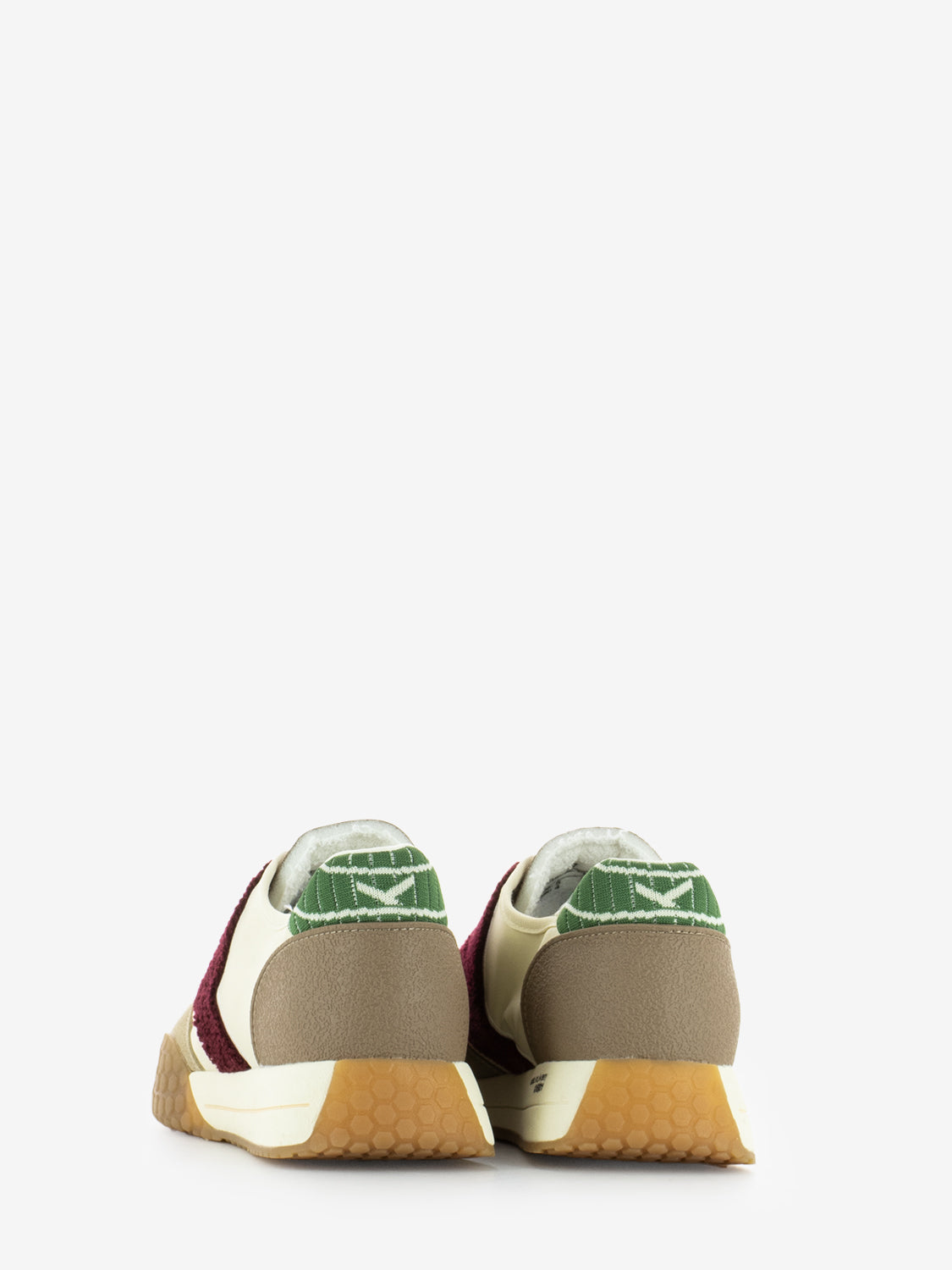 Sneakers in nylon con logo teddy nut / bordeaux
