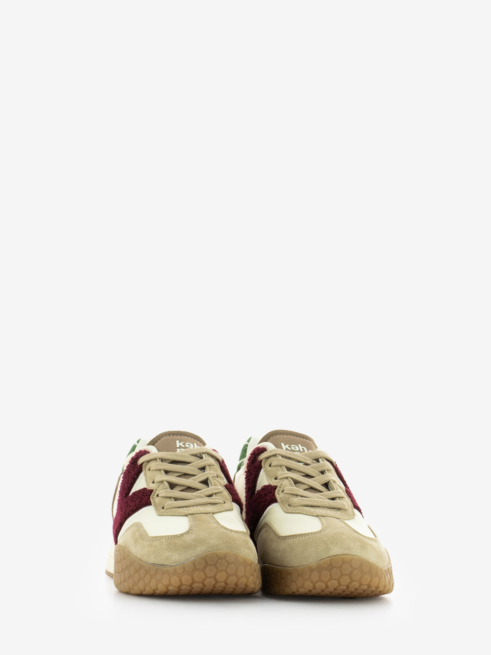Sneakers in nylon con logo teddy nut / bordeaux
