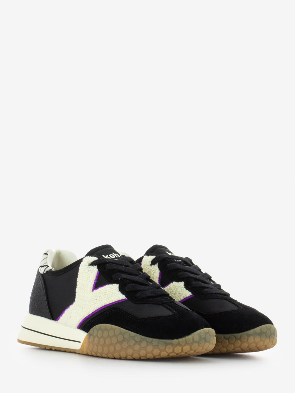 Sneakers in nylon e logo teddy black / white