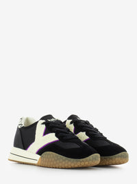 Nylon sneakers and black / white teddy logo