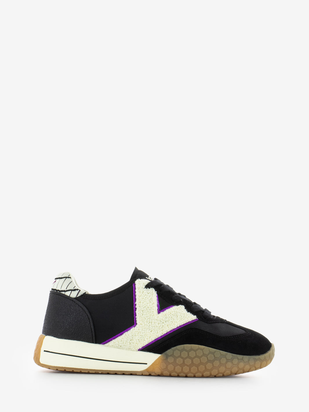 Sneakers in nylon e logo teddy black / white