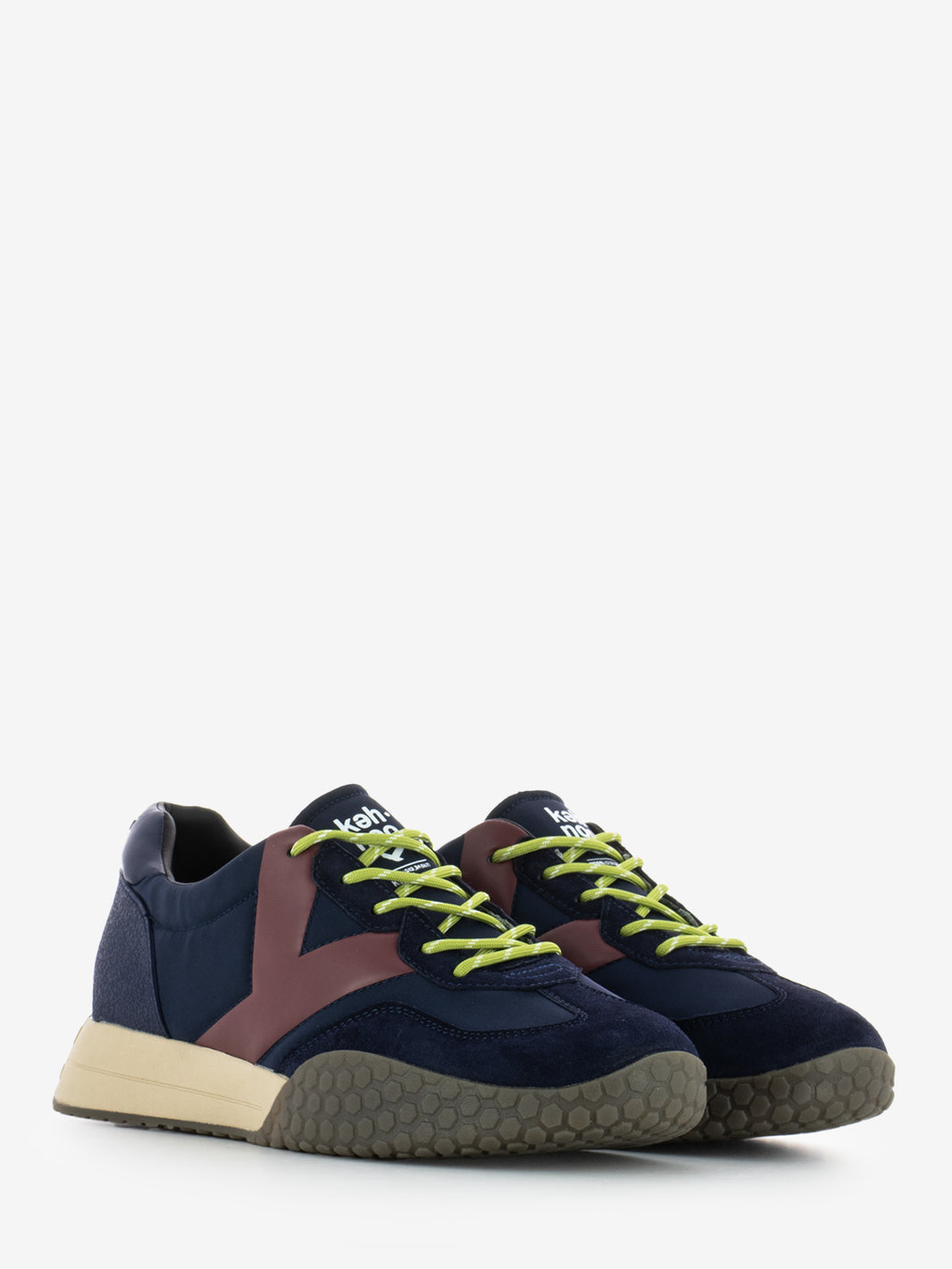 Sneakers in nylon navy / bordeaux