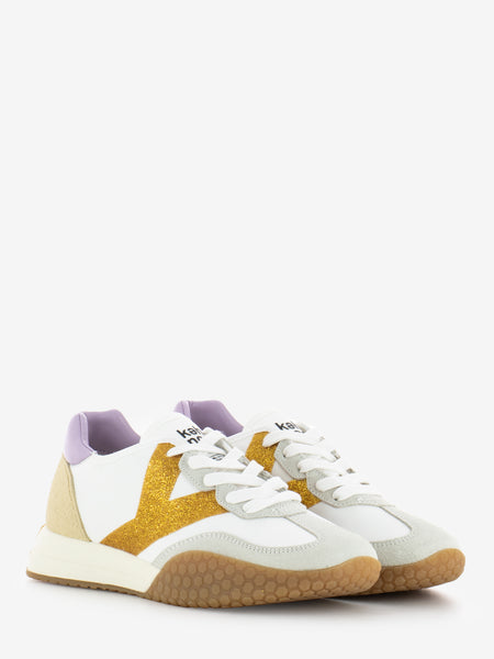 Sneakers KW 9312 bianco / lilla / oro