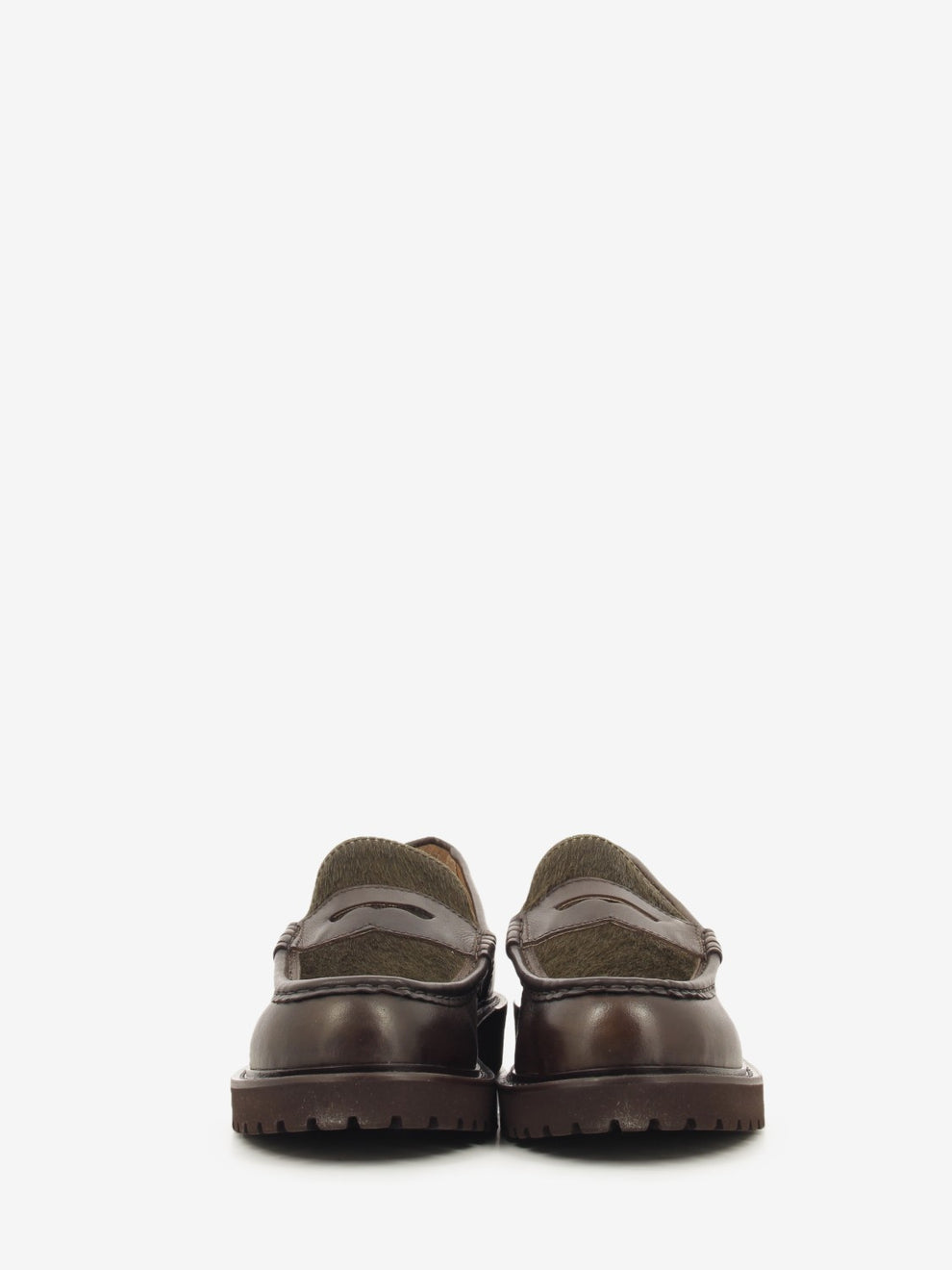 Mocassino in pelle cavallino marrone