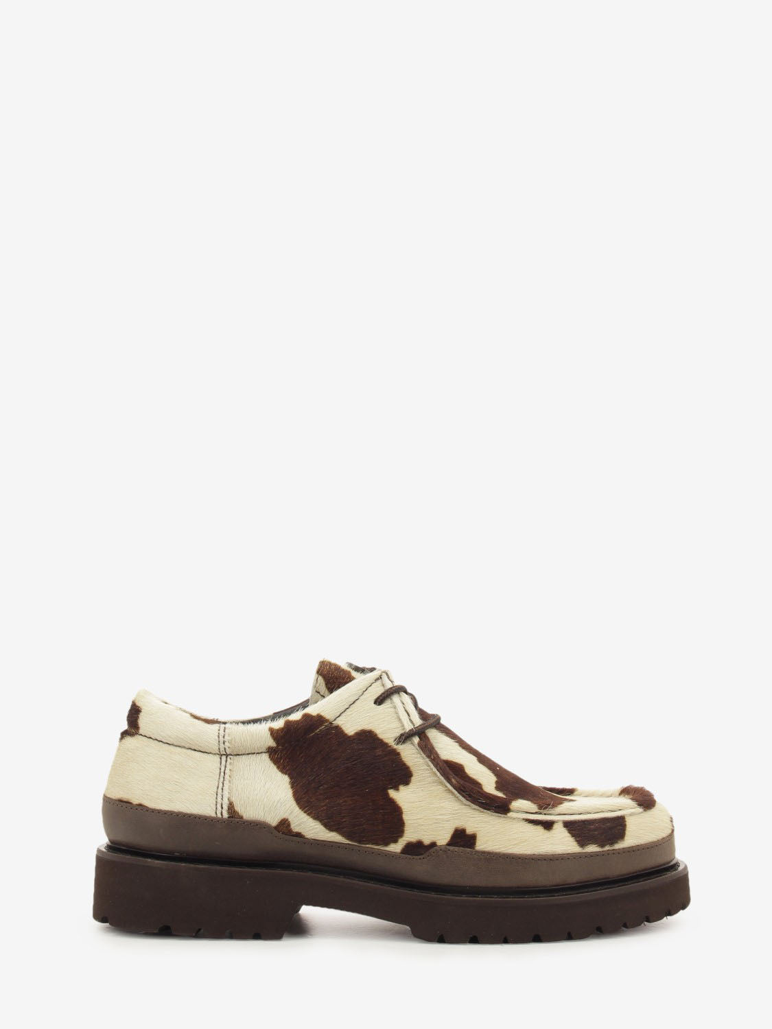 Scarpa in cavallino animalier marrone