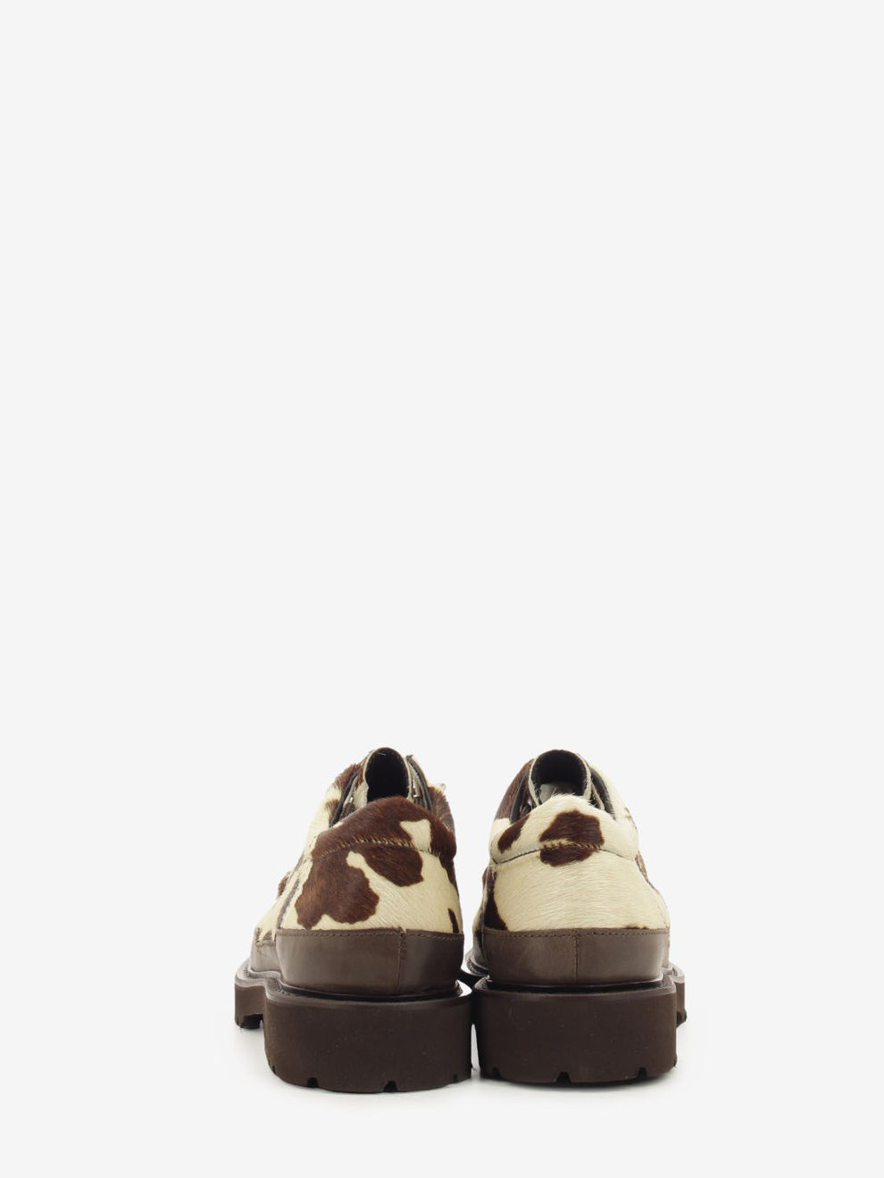 Scarpa in cavallino animalier marrone