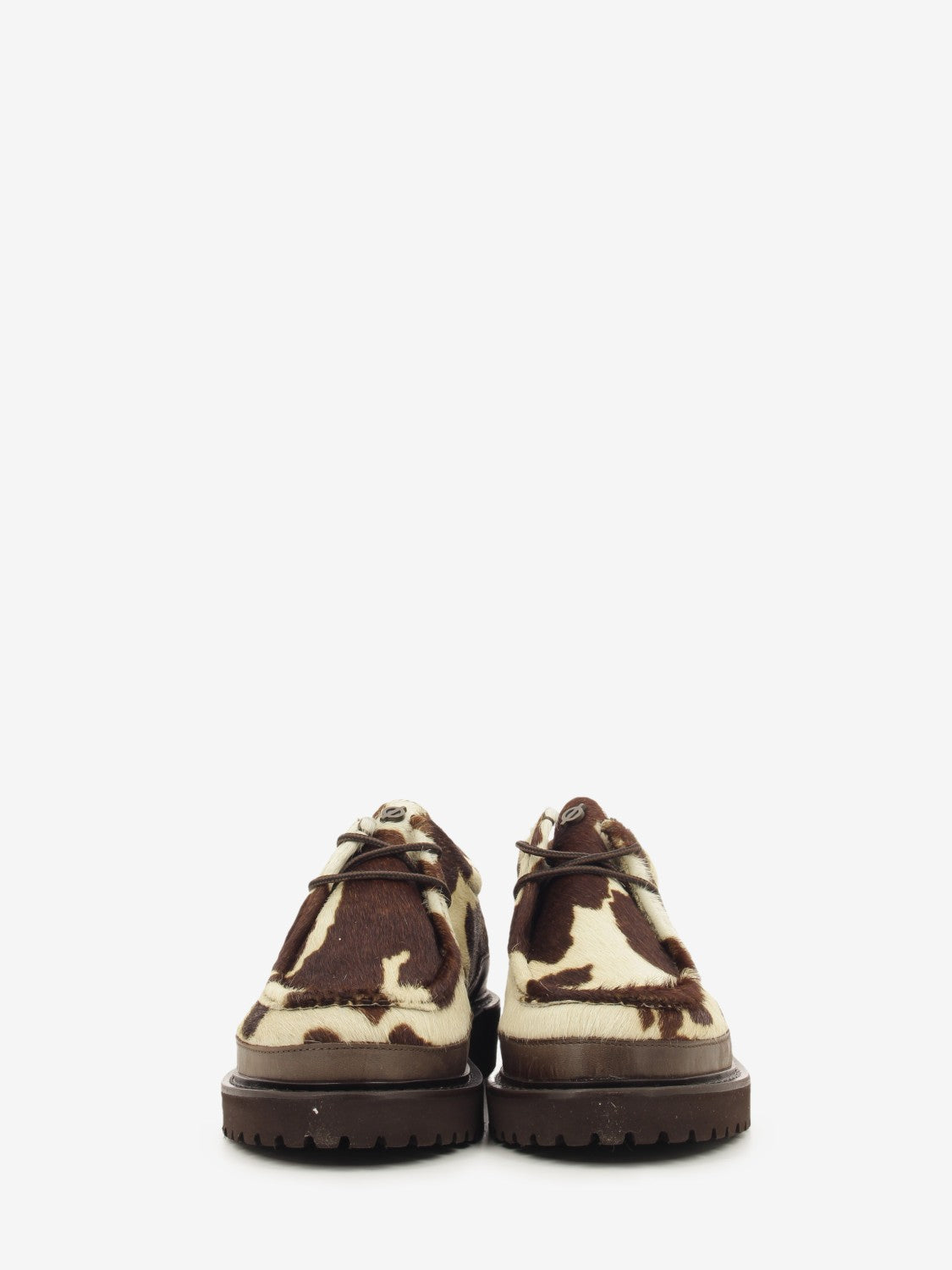 Scarpa in cavallino animalier marrone
