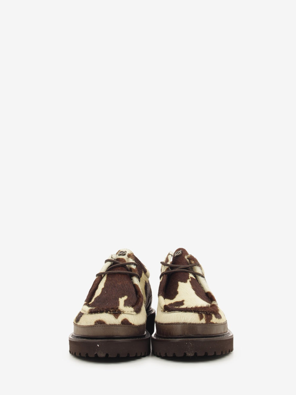 Scarpa in cavallino animalier marrone