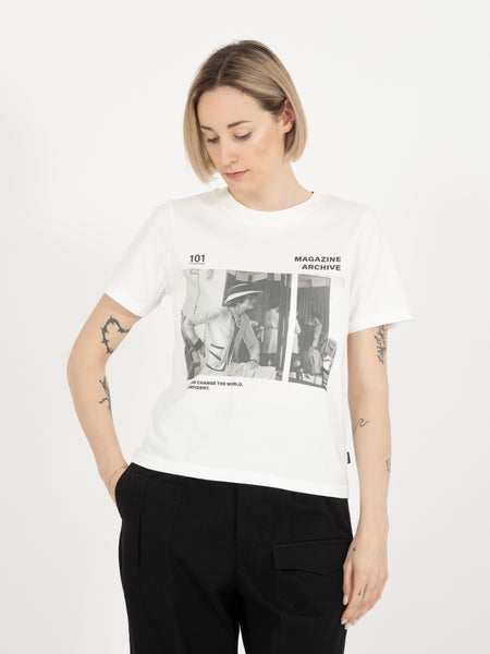 T-shirt BW regular fit cream