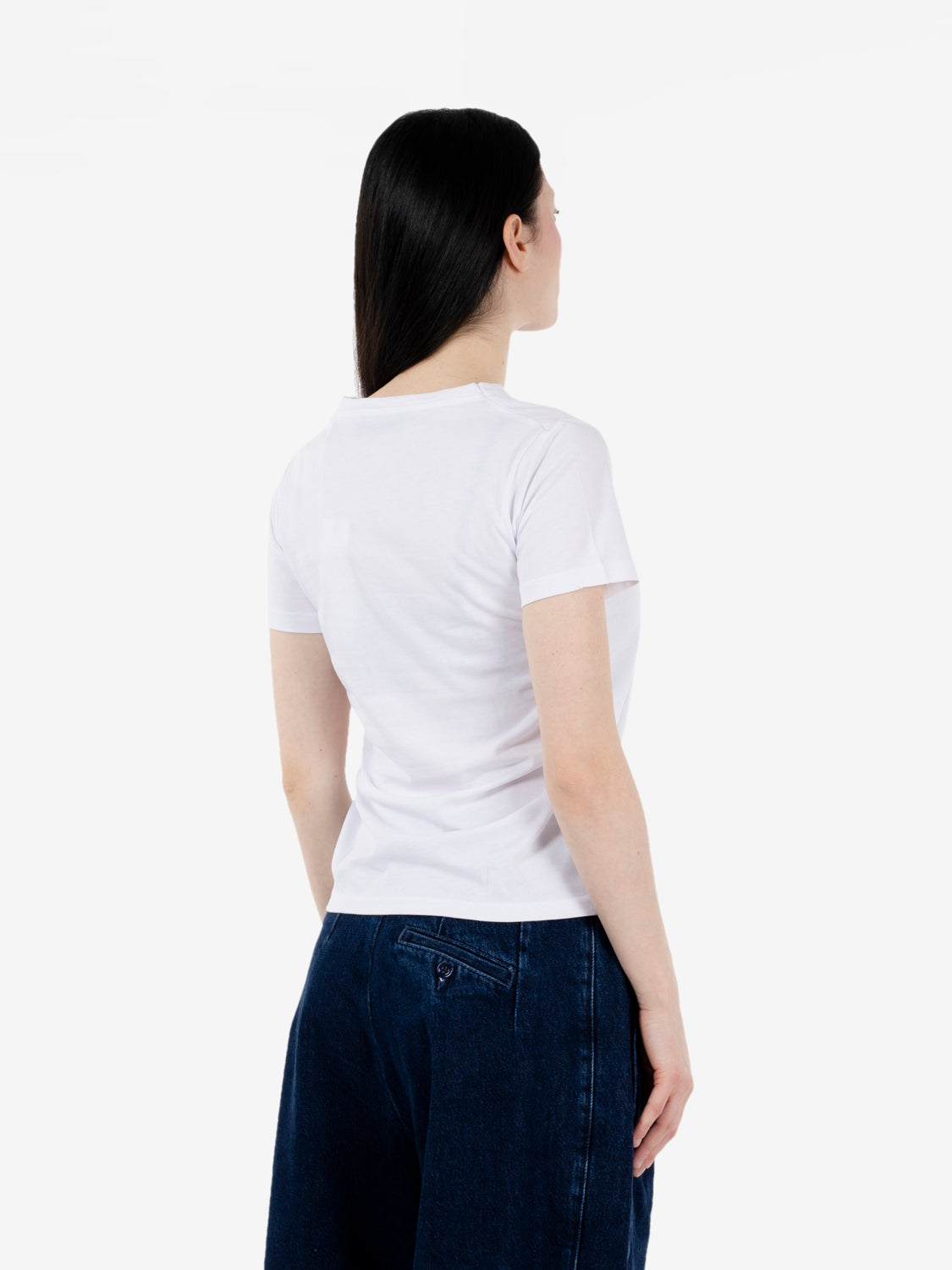 T-shirt Love slim con ricamo white