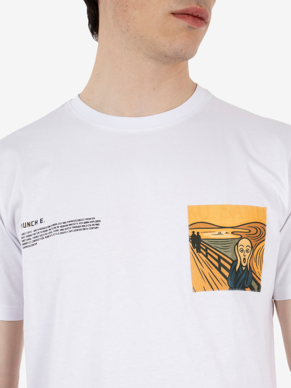 T-shirt Munch bianca