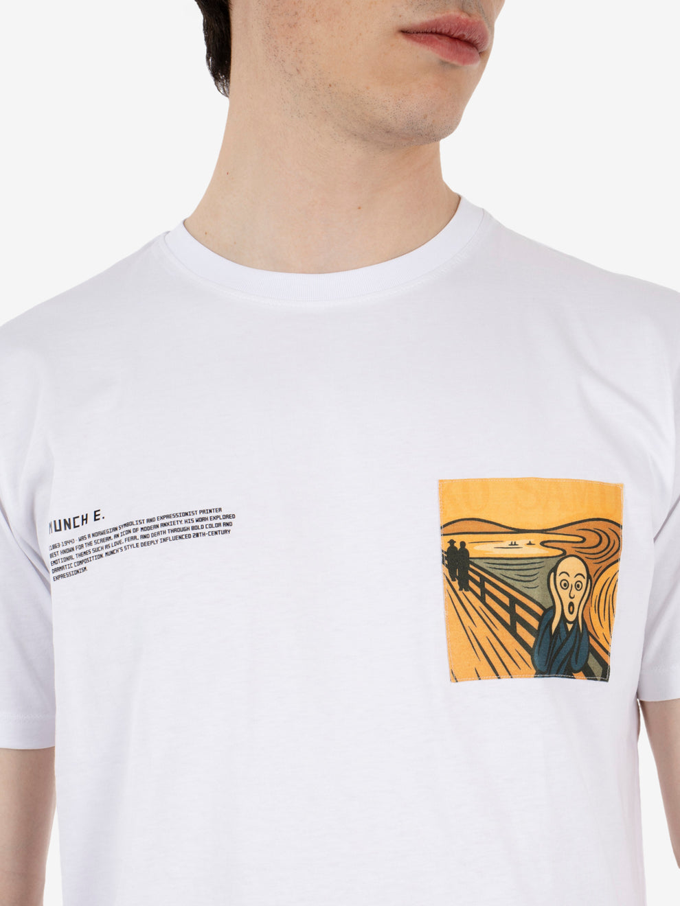 T-shirt Munch bianca