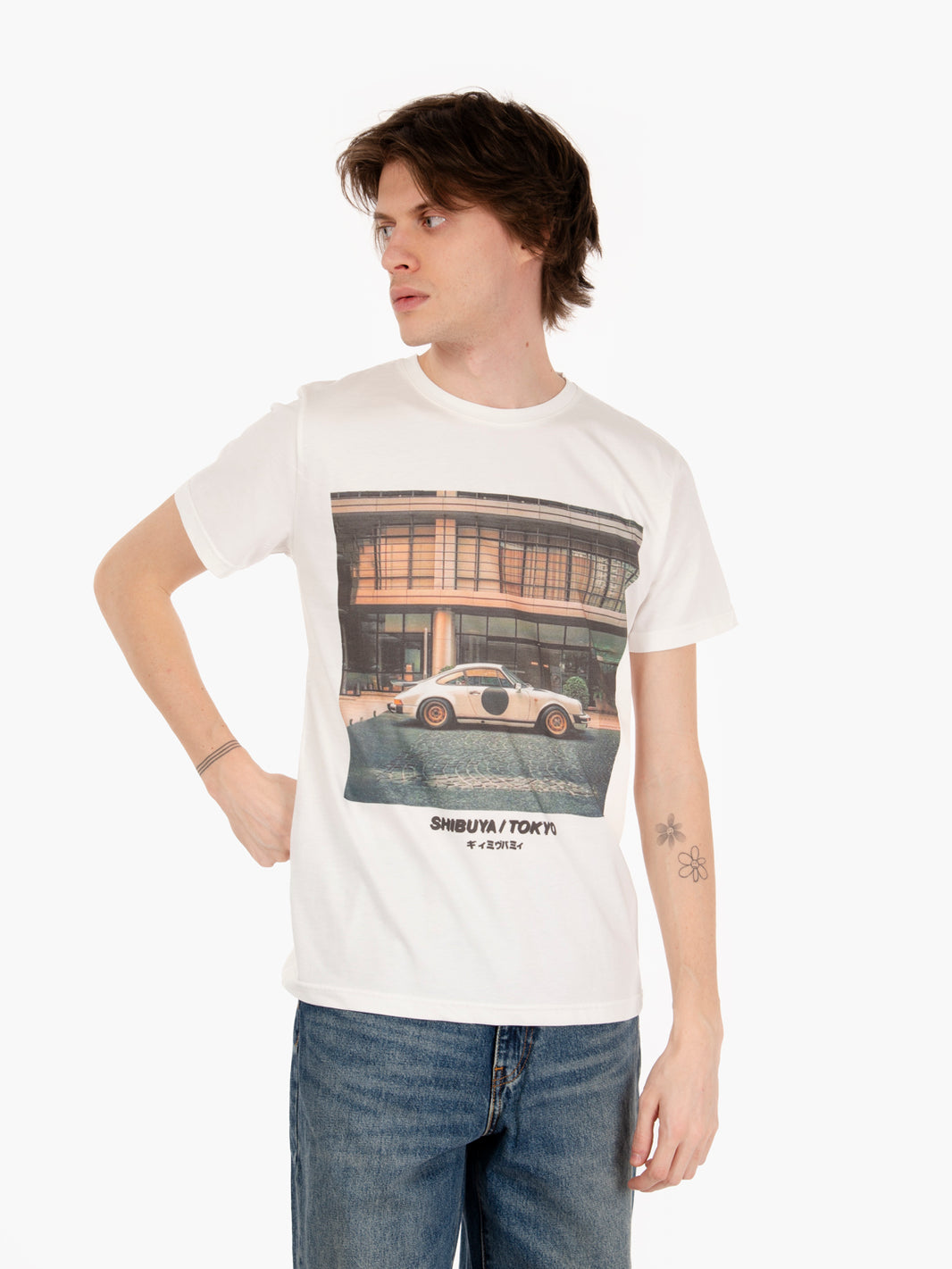 T-shirt S569 Shibuya bianco