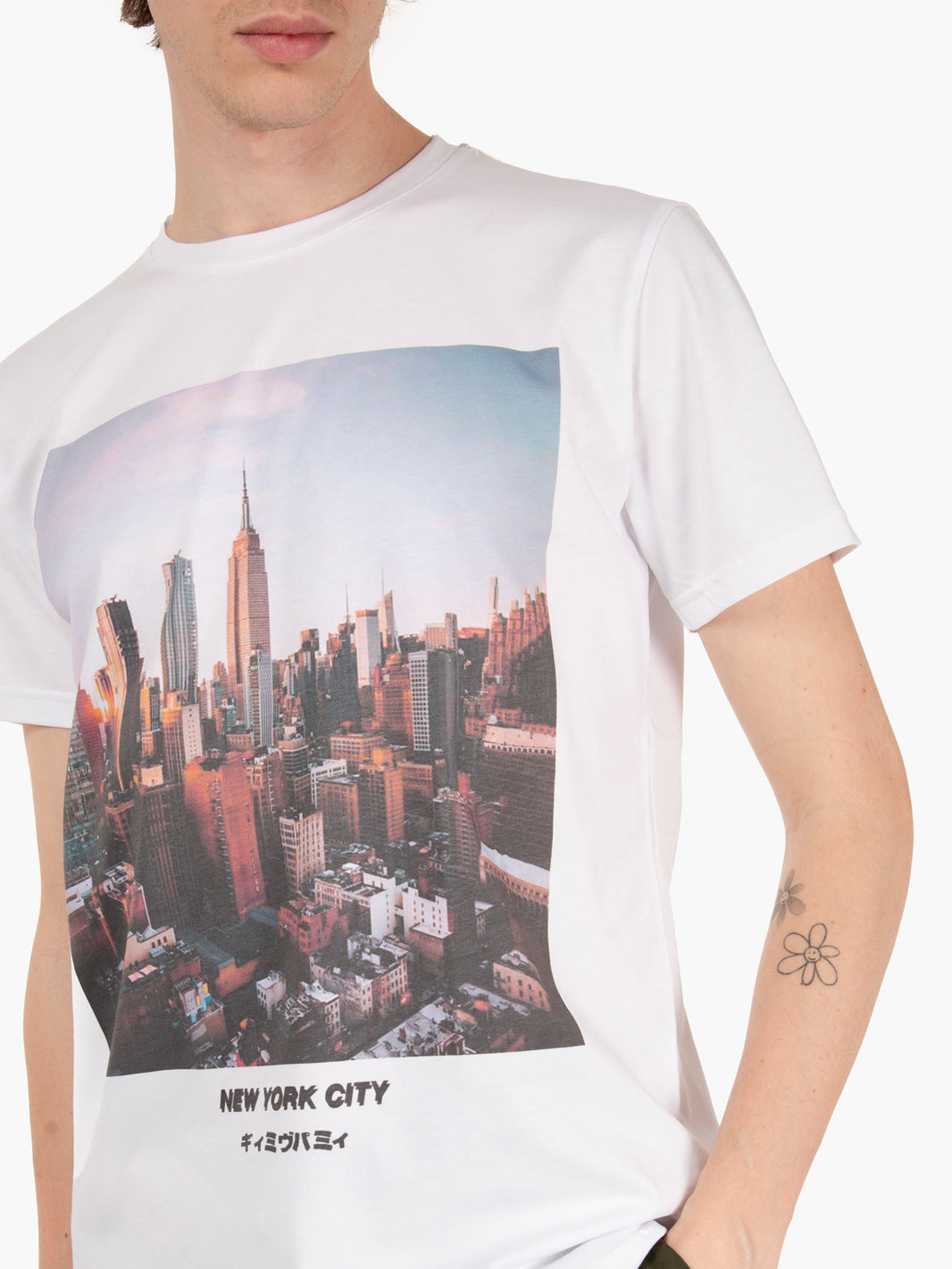 T-shirt S573 New York bianco