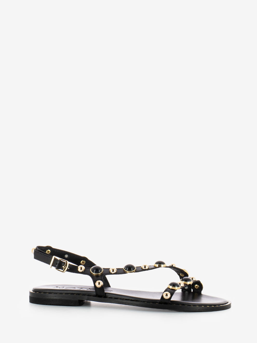 Sandali con pietre nero