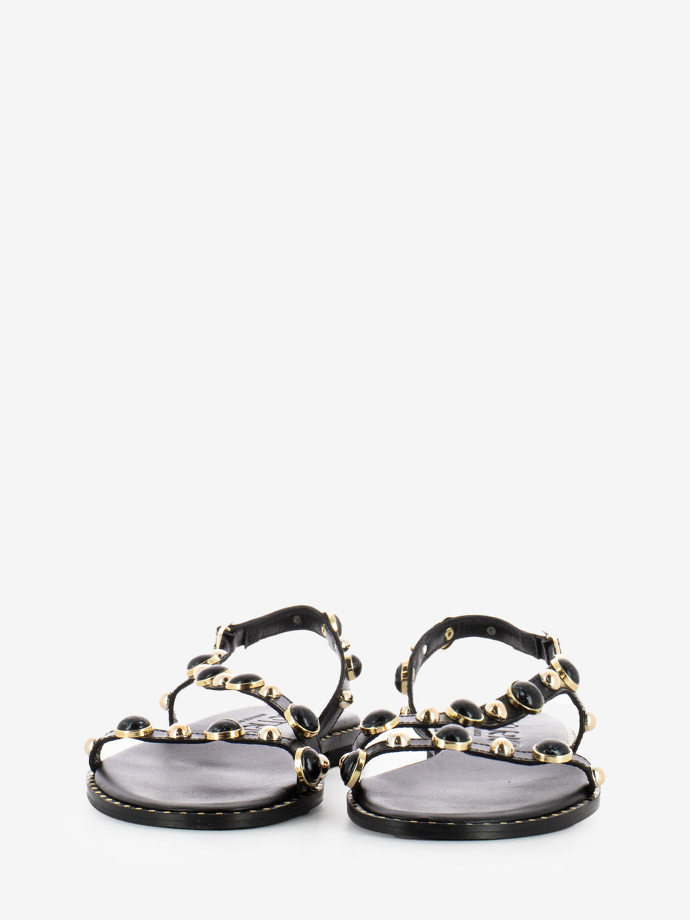 Sandali con pietre nero