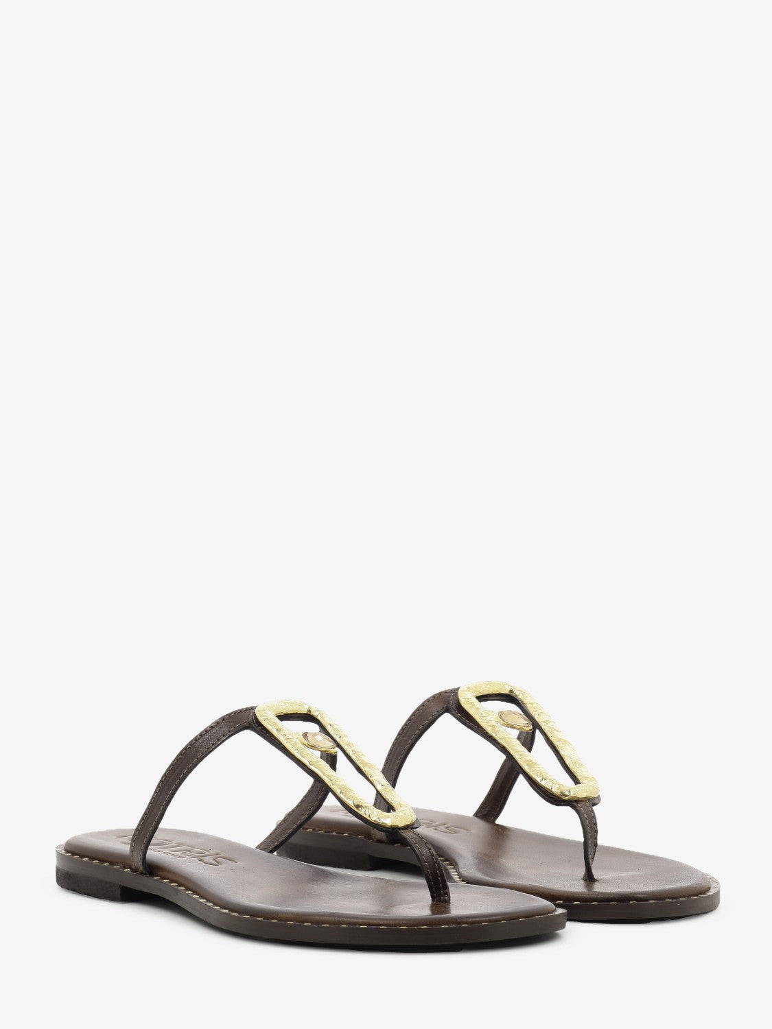 Sandalo infradito gioiello choco / gold