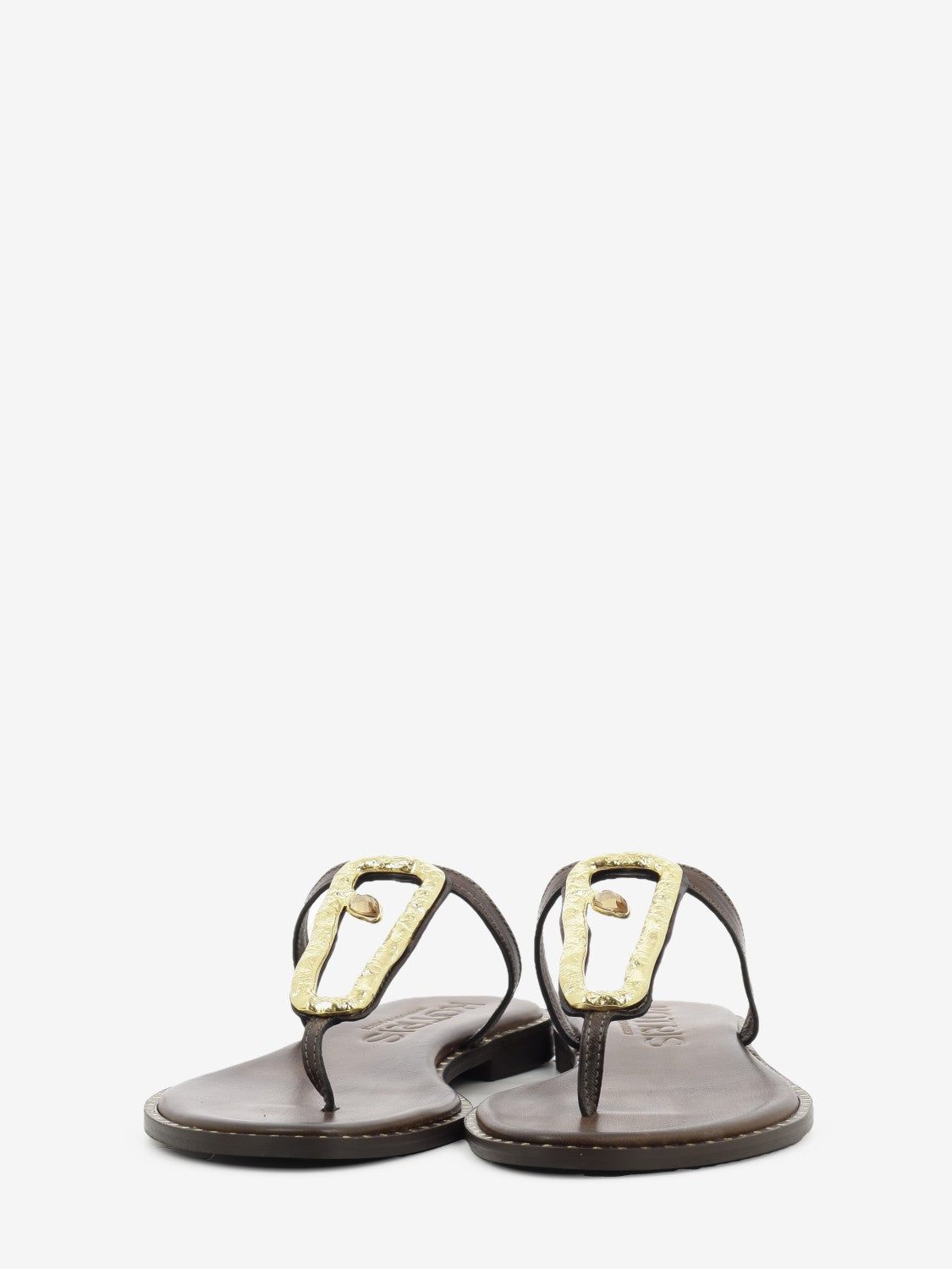 Sandalo infradito gioiello choco / gold
