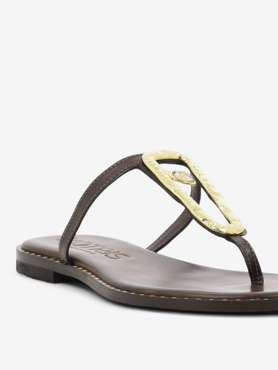 Sandalo infradito gioiello choco / gold