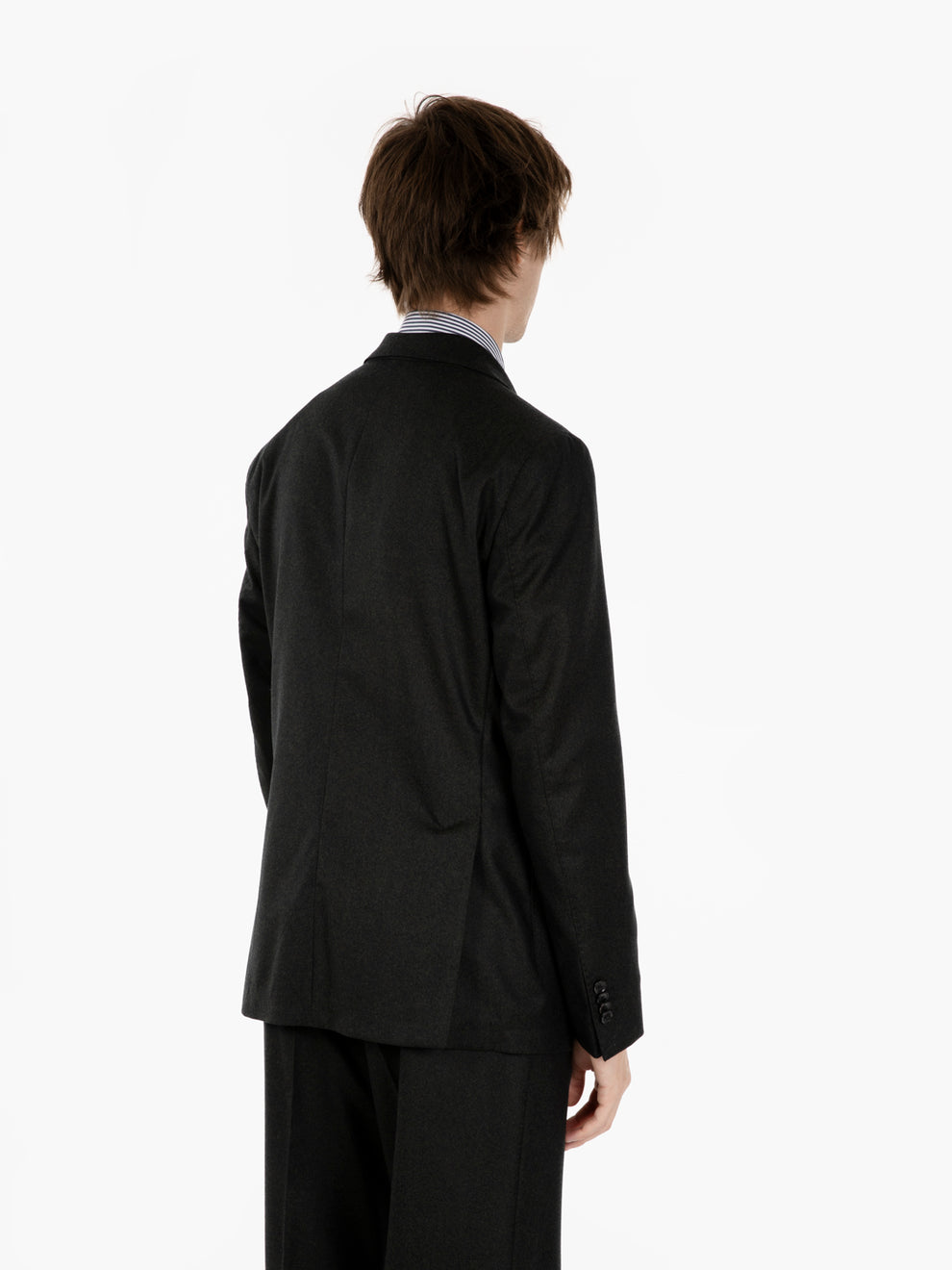 Dark green double-breasted suit