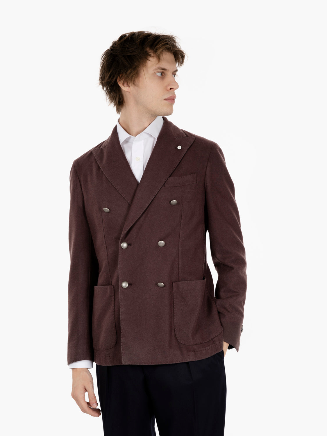 Blazer doppiopetto vinaccia