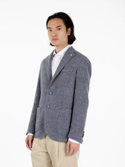 L.B.M. 1911 - Blazer monopetto in jersey blue