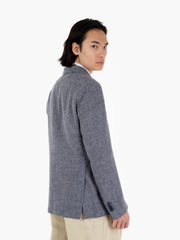 L.B.M. 1911 - Blazer monopetto in jersey blue