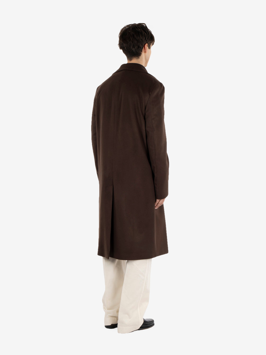 Cappotto lungo doppiopetto marrone