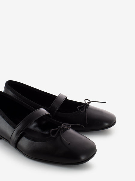 Ballerine in nappa nera