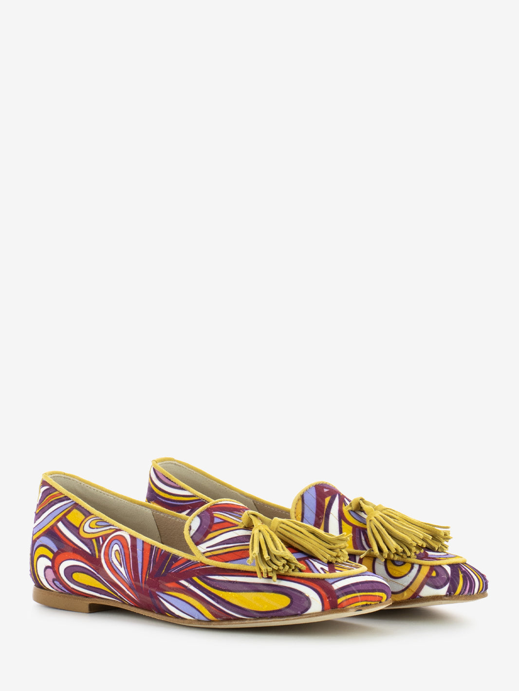 Mocassini Dune con nappine multicolor