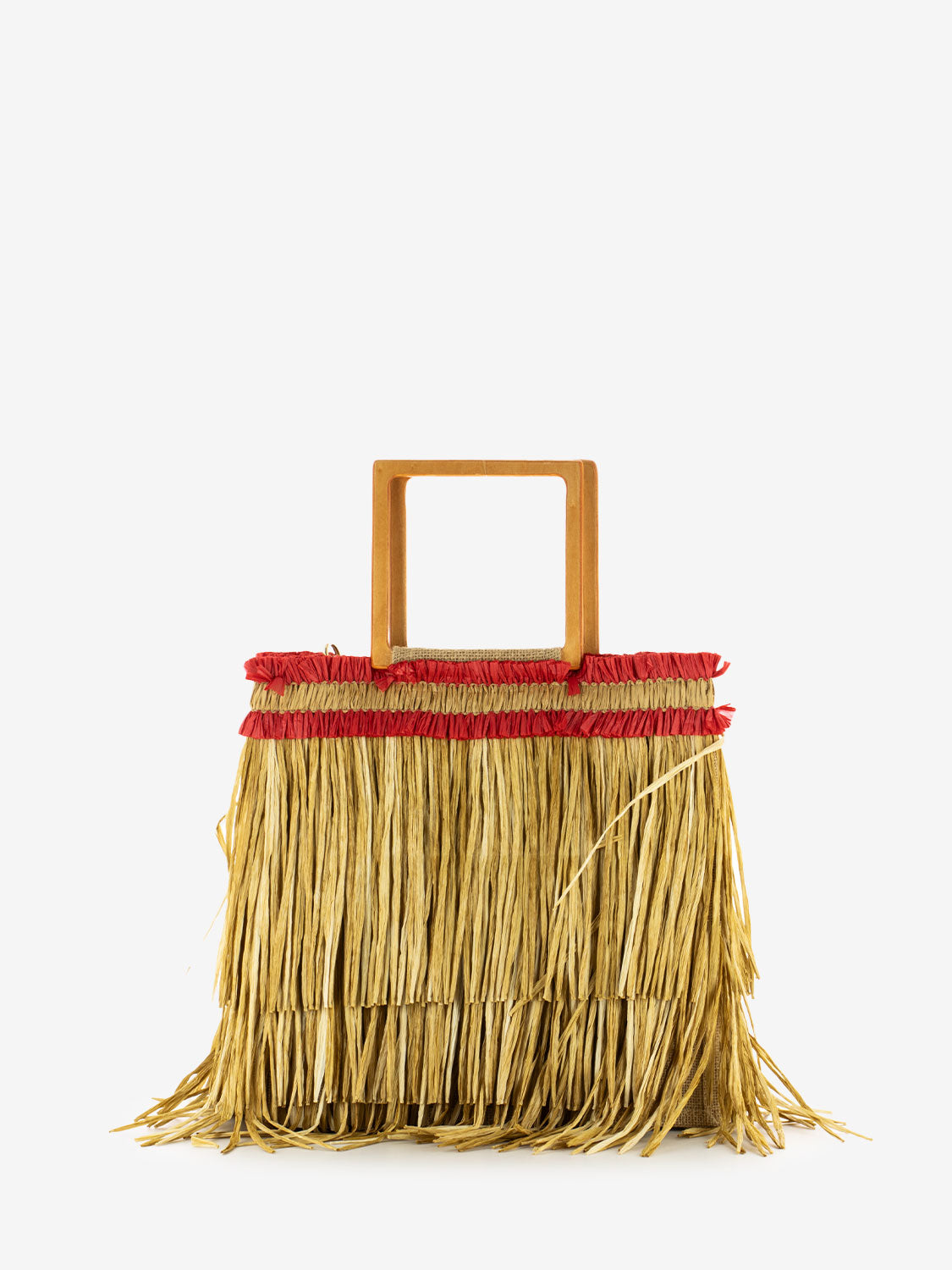 Borsa rafia Caipiroska media legno