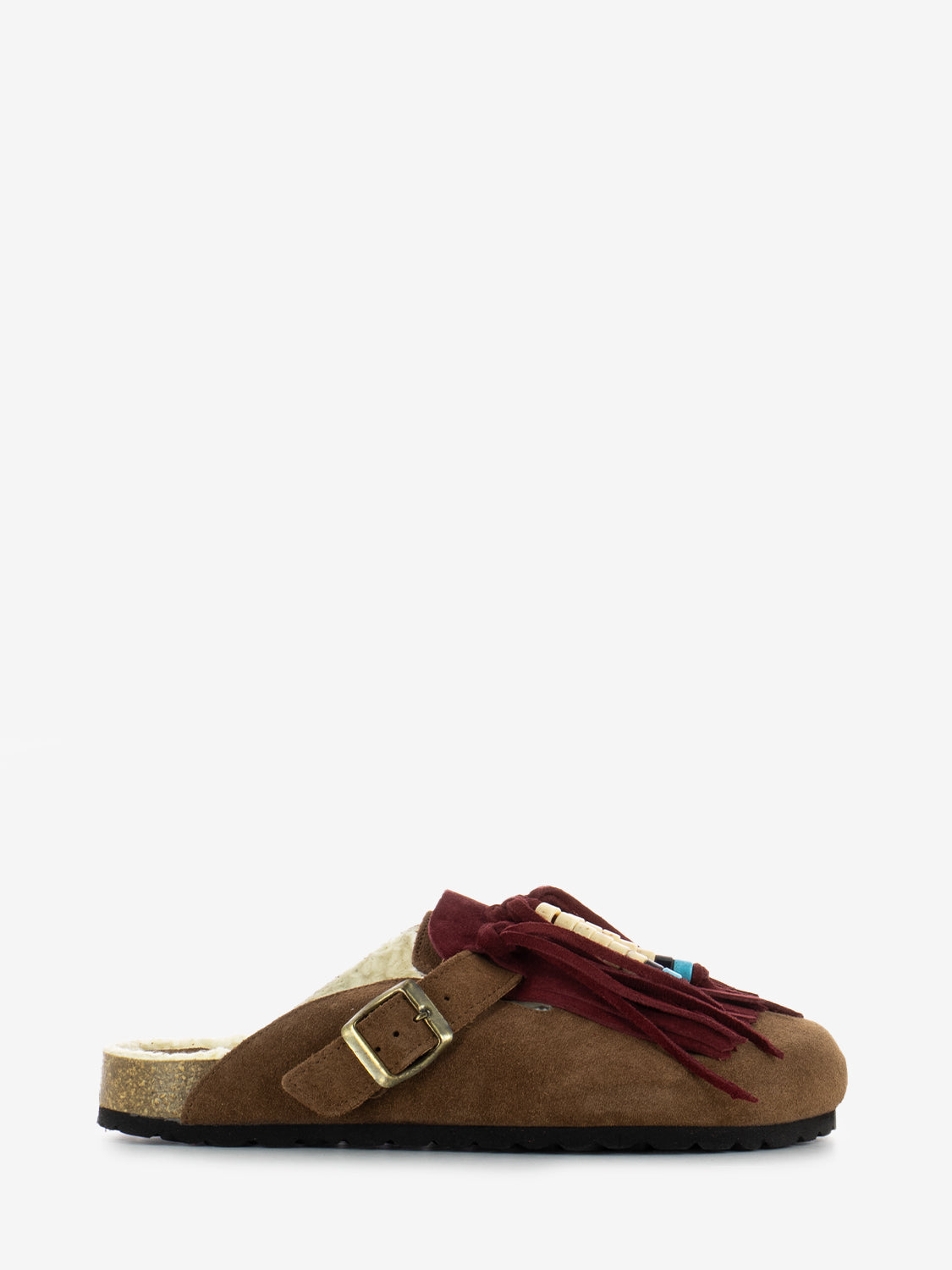 Ciabatte Dandara Native frange castagna