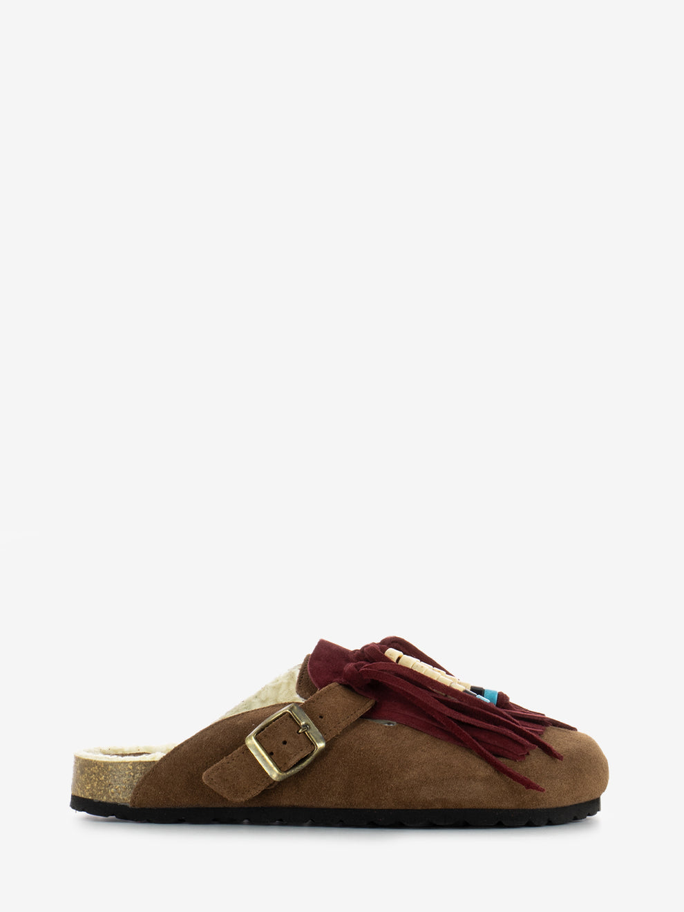 Ciabatte Dandara Native frange castagna