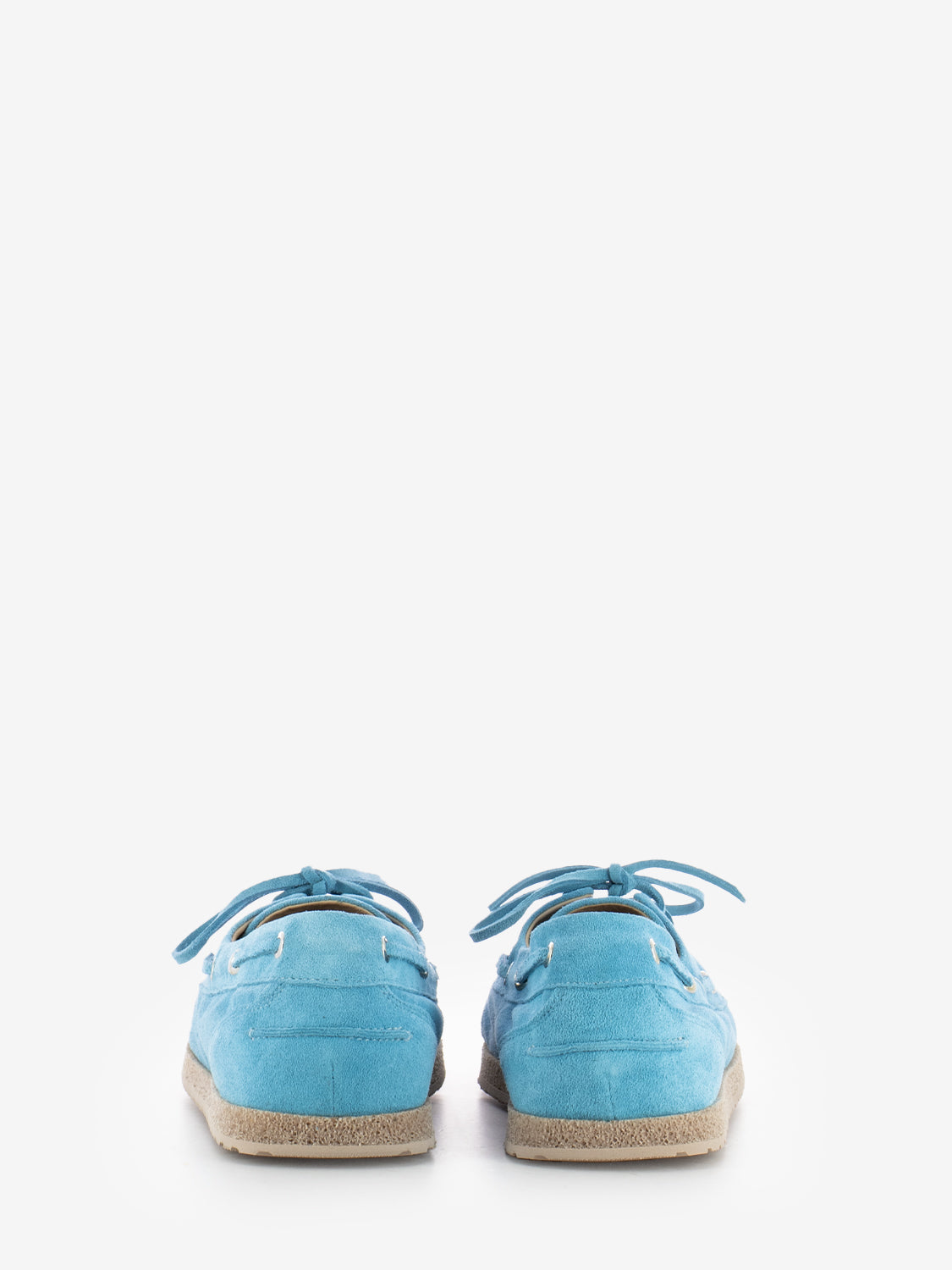 Mocassini in suede azzurro