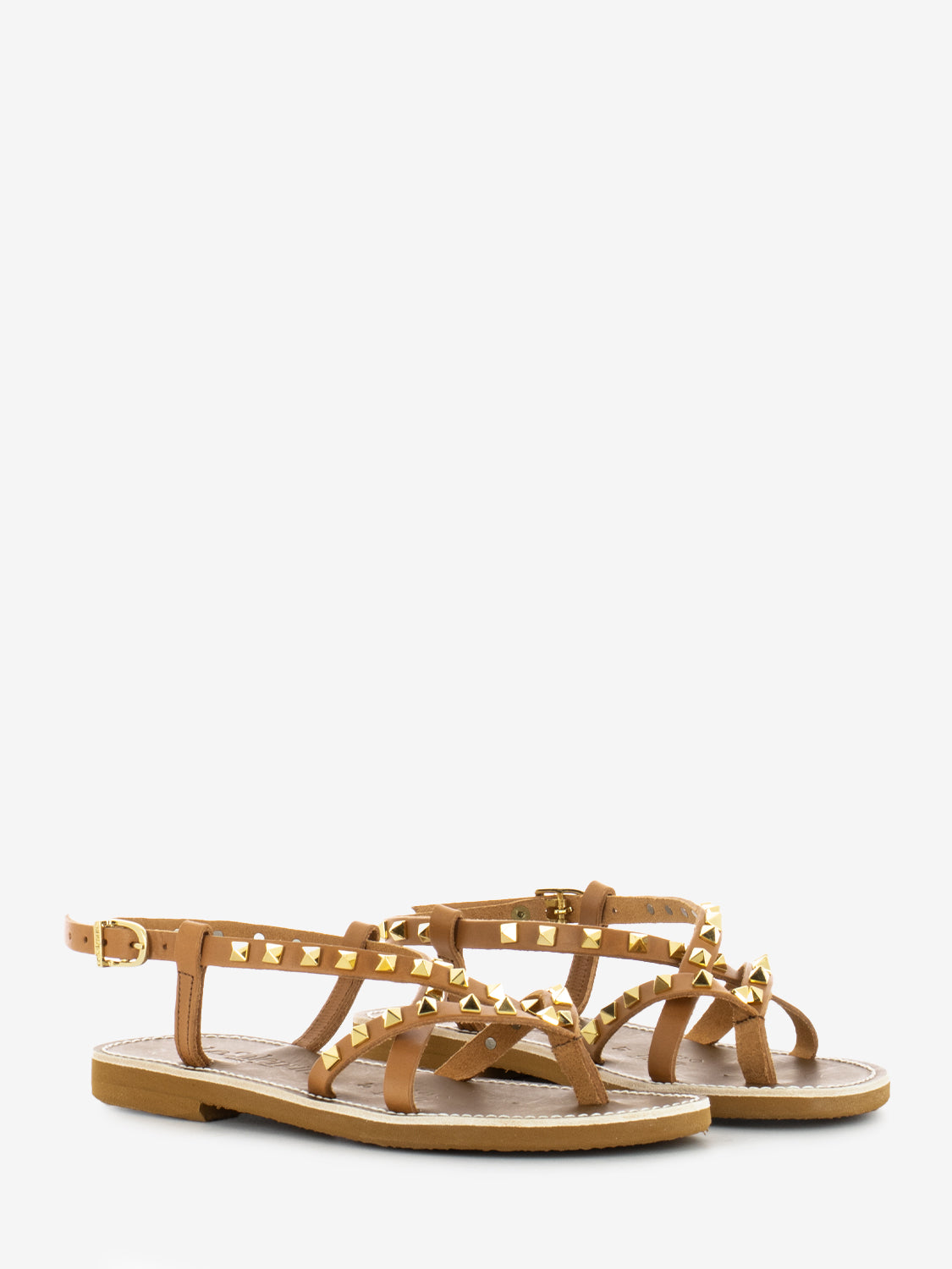 Leather studded sandals
