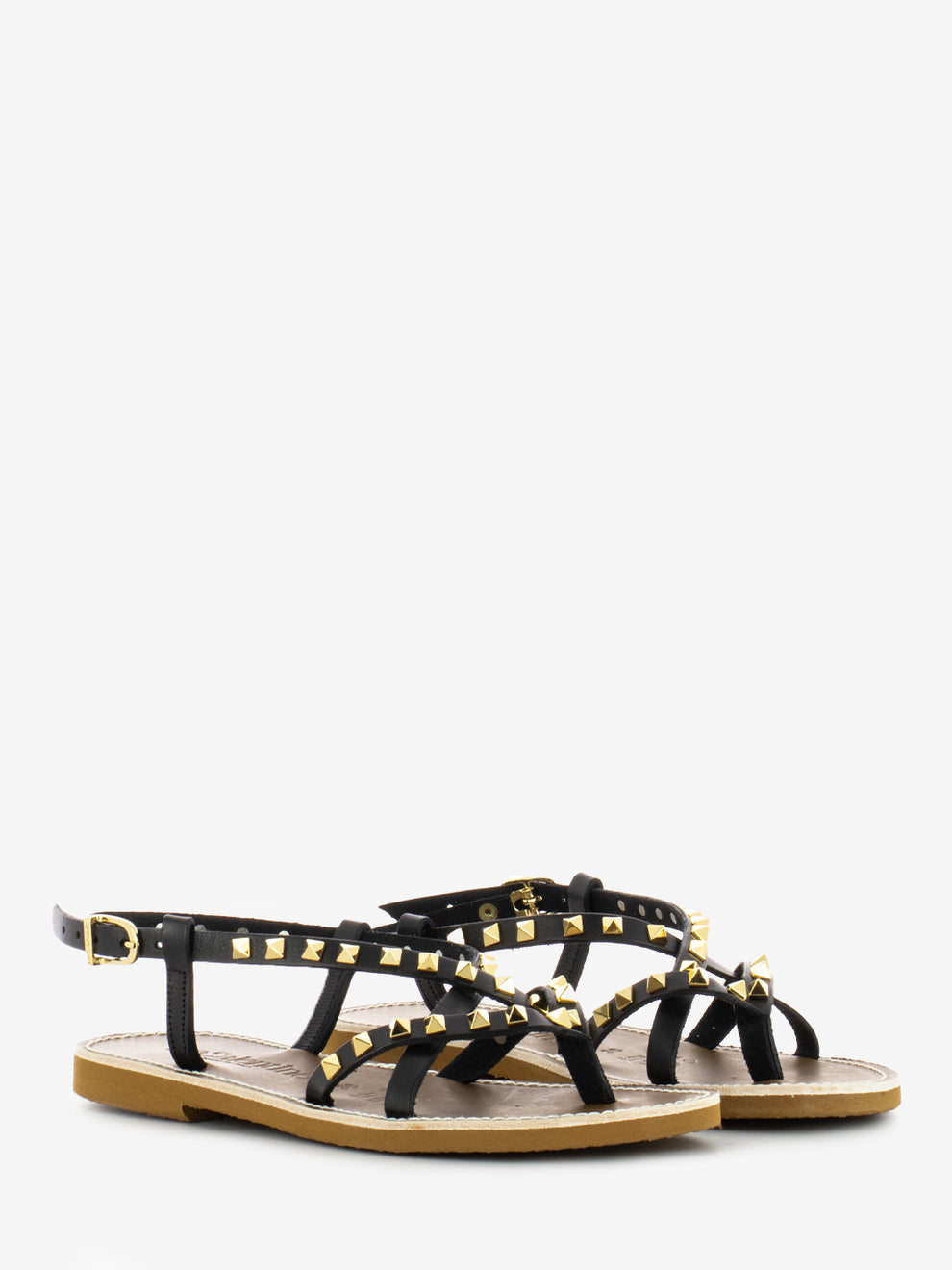 Black studded sandals