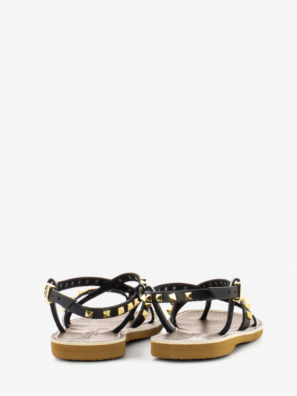 Black studded sandals