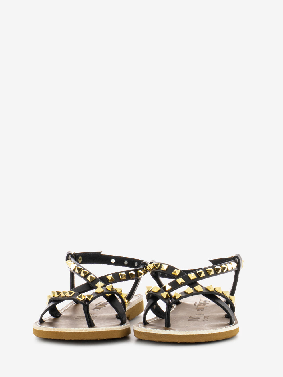 Black studded sandals