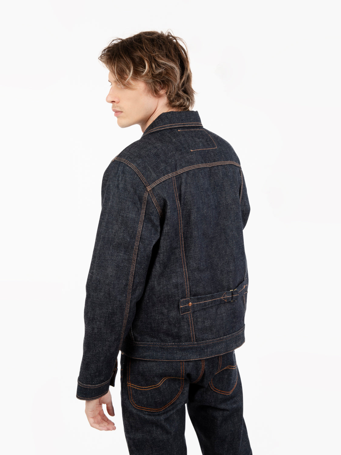 101 Lined cowboy jacket raw indigo