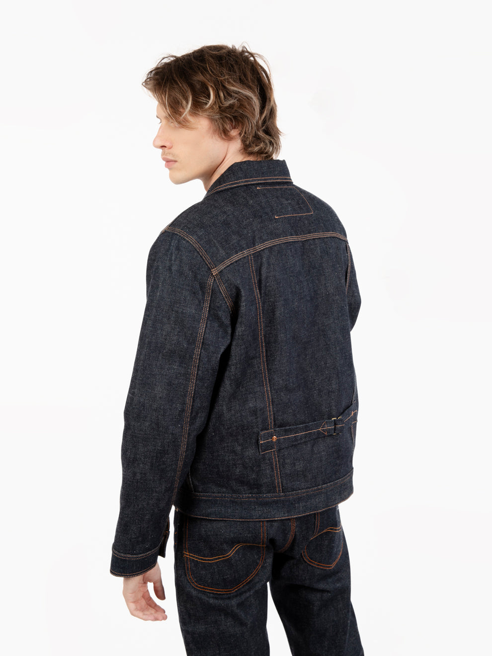 101 Lined cowboy jacket raw indigo