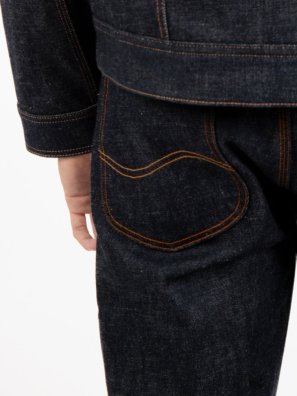 101 Lined cowboy jacket raw indigo