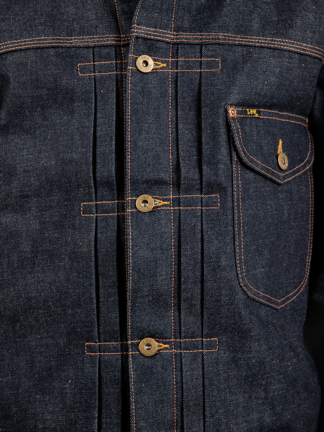 101 Lined cowboy jacket raw indigo