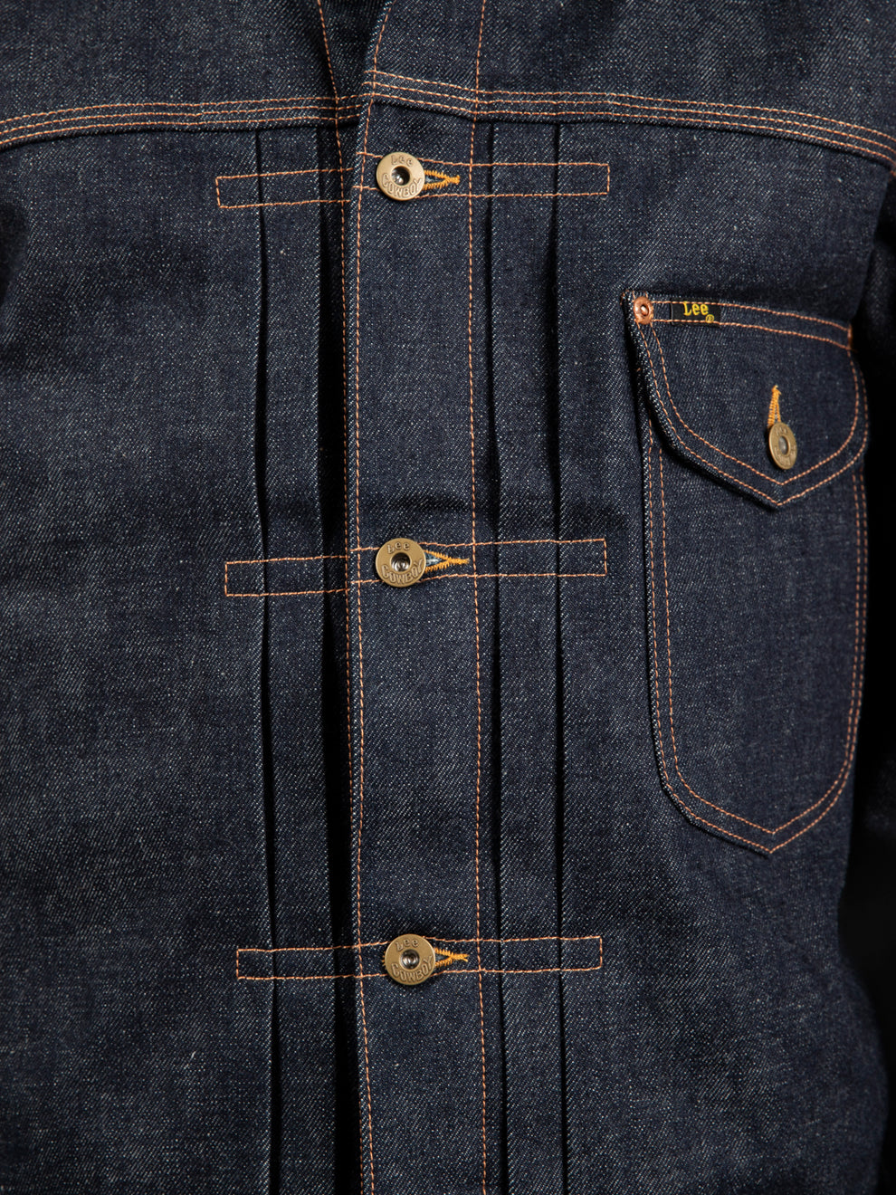 101 Lined cowboy jacket raw indigo