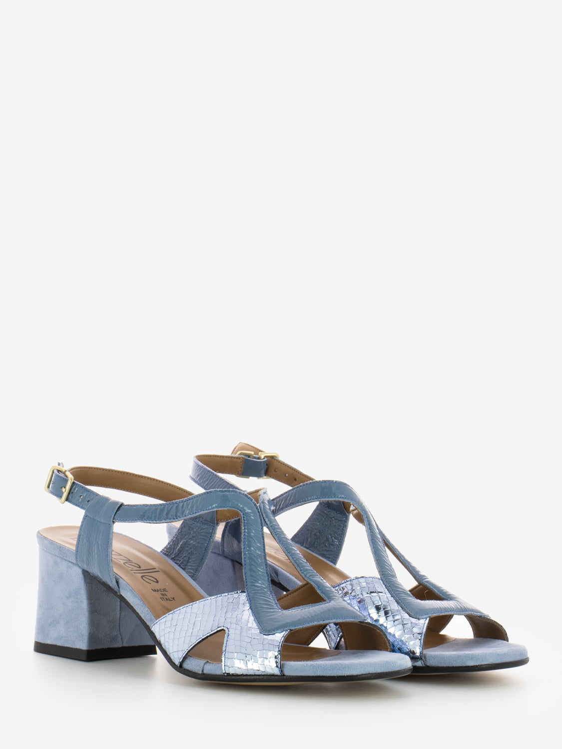 Suede jeans sandals
