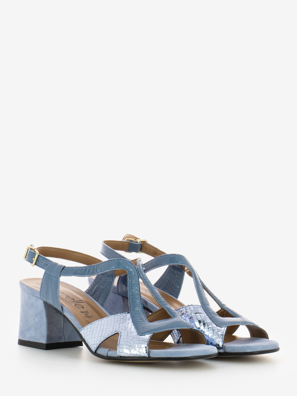 Suede jeans sandals