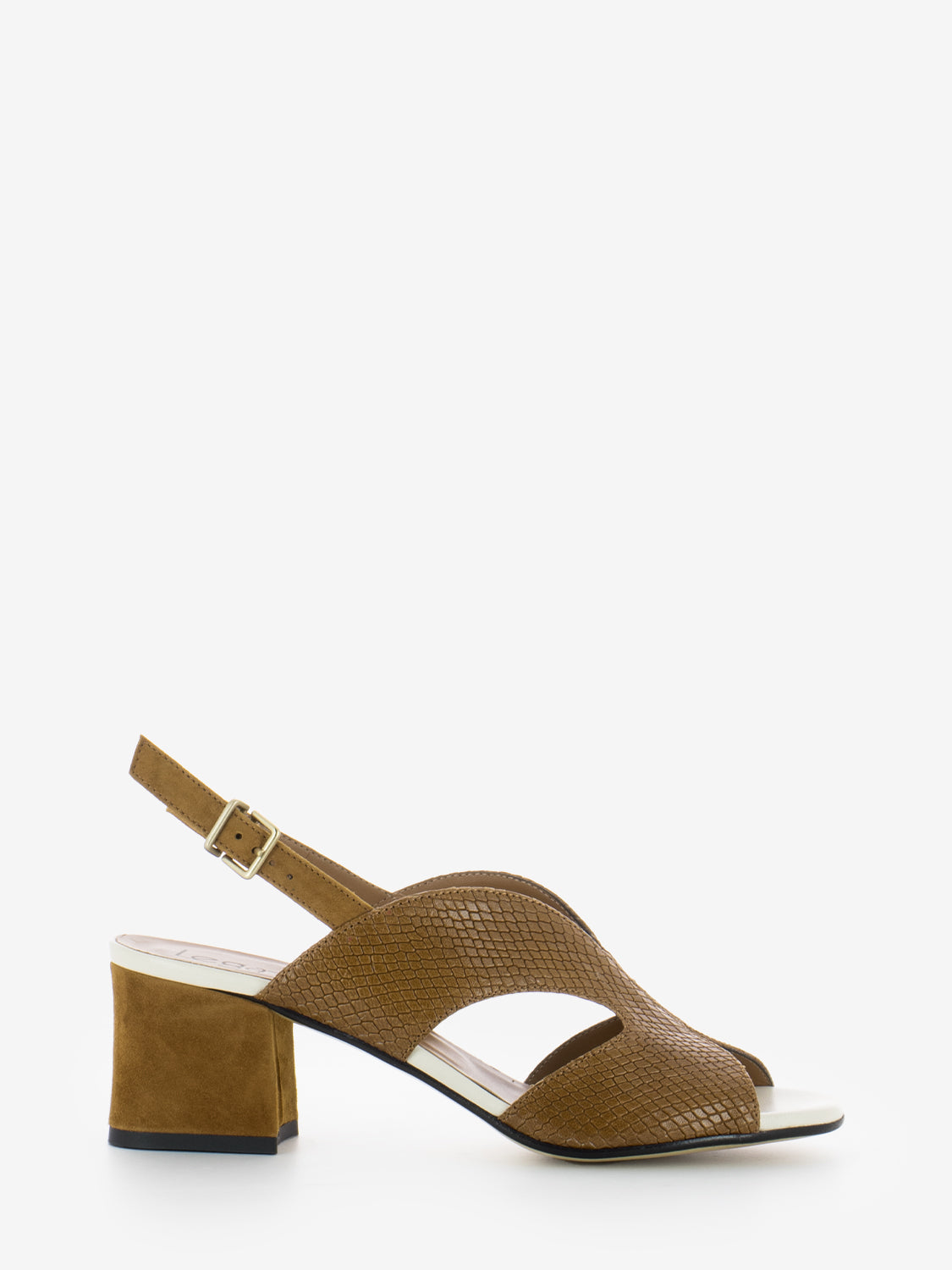 Hope milk / leather sandals