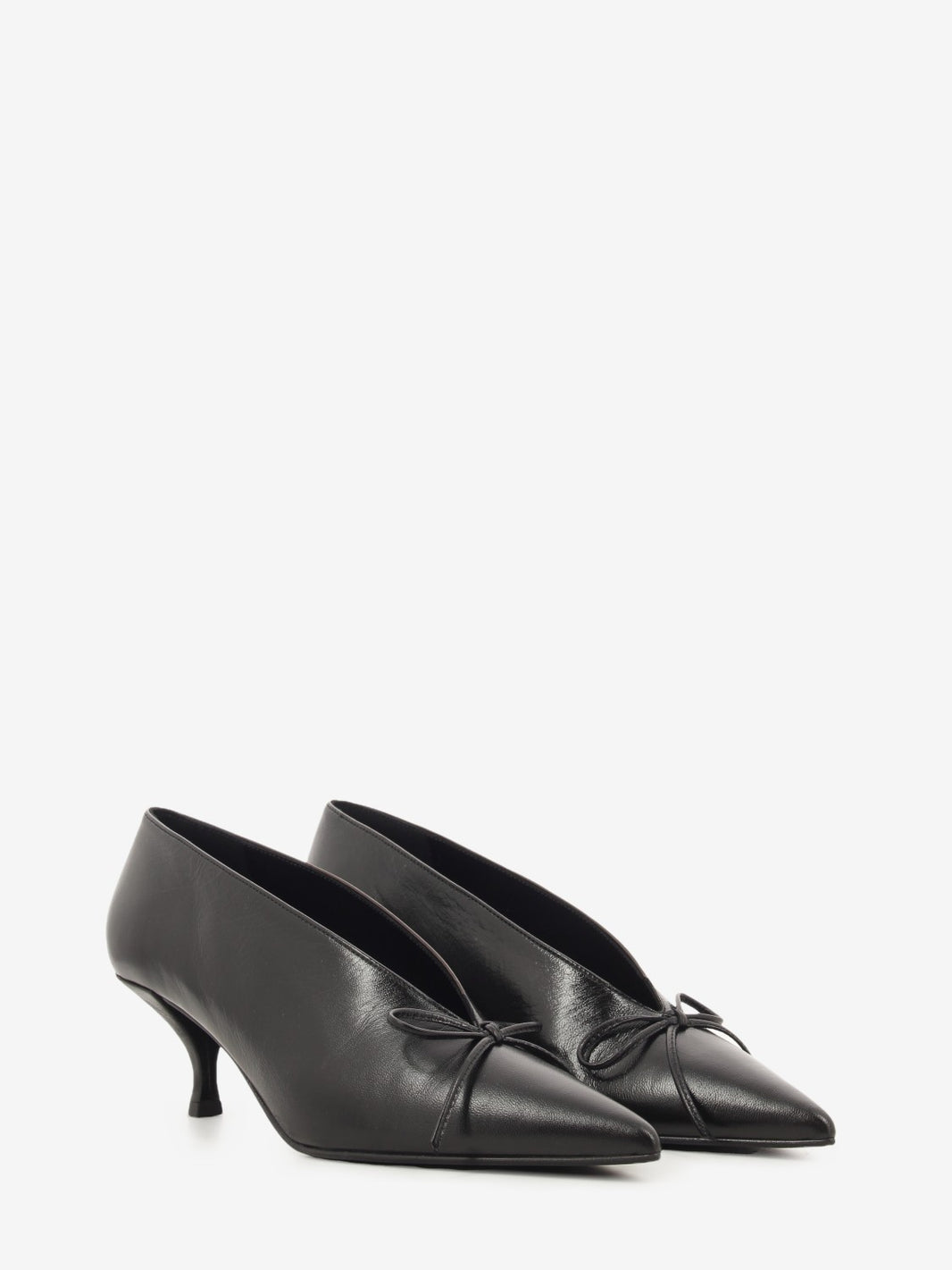 BLACK LATEX NAPPA LEATHER PUMPS L257-9460_NERO