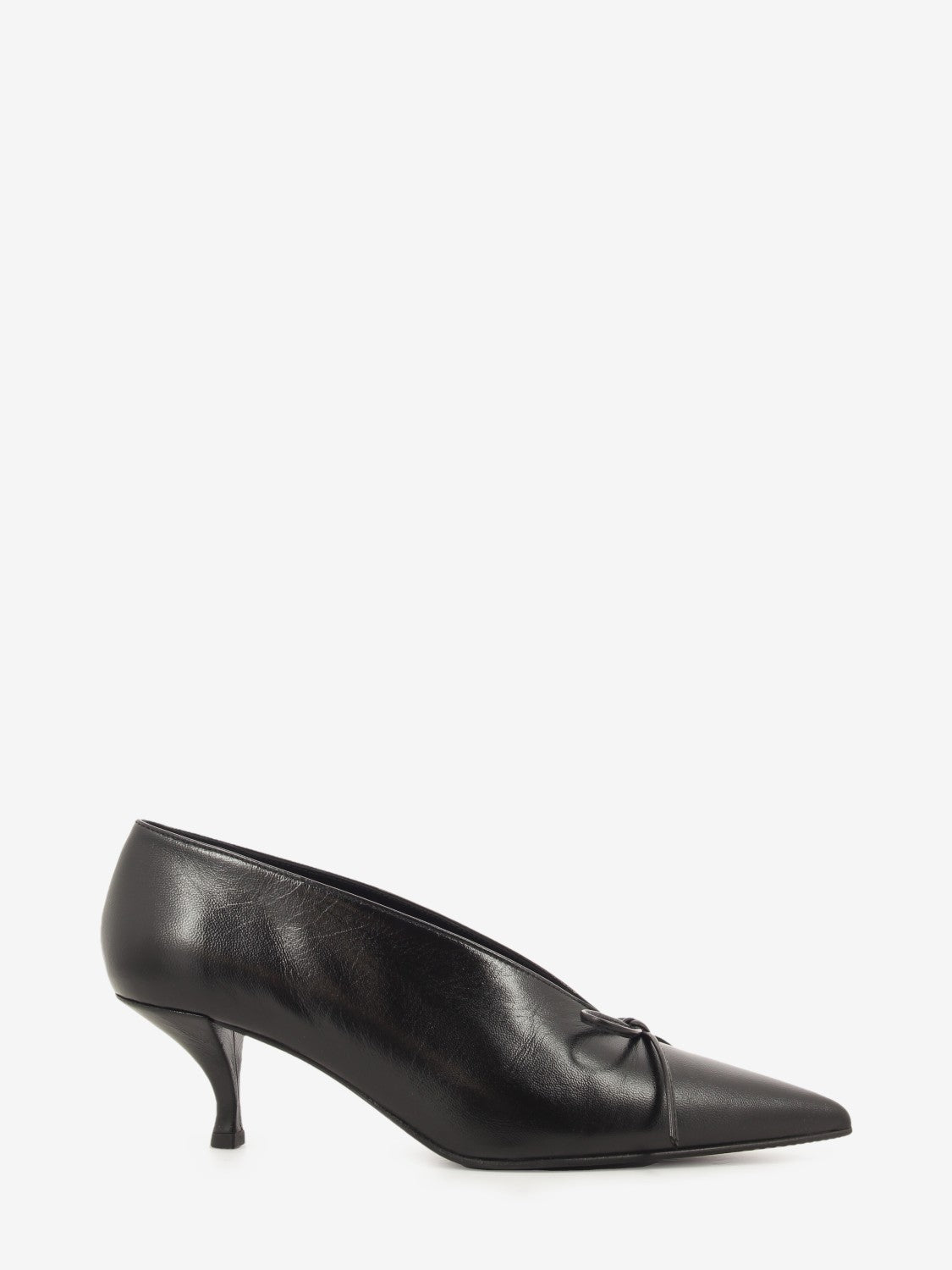 BLACK LATEX NAPPA LEATHER PUMPS L257-9460_NERO